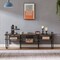 Large Modern Engineered Wood TV Stand with Metal Frame and 4 Storage Shelves for TVs Up to 75 Inch